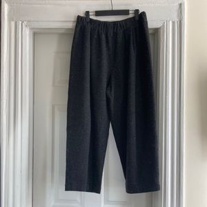 Elizabeth Suzann Charcoal Wool Andy Trouser L Short